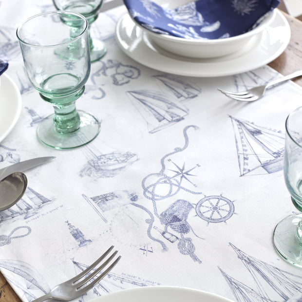 Cowes Mural Organic Cotton Tablecloth