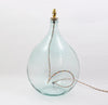 Big Teardrop Recylced Glass Lamp with Shade