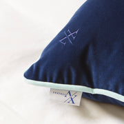 Midnight Blue Velvet Rectangle Cushion